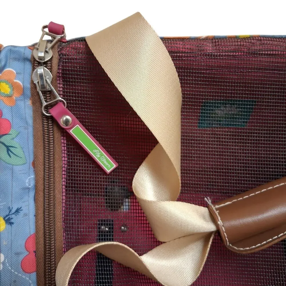 LILY BLOOM Travel PET CARRIER Roller SM/MED Forest Squirrel